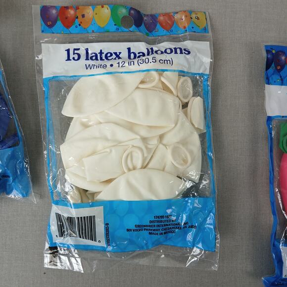 81 latex balloons multicolor new old stock 9" 12" - Picture 9 of 10